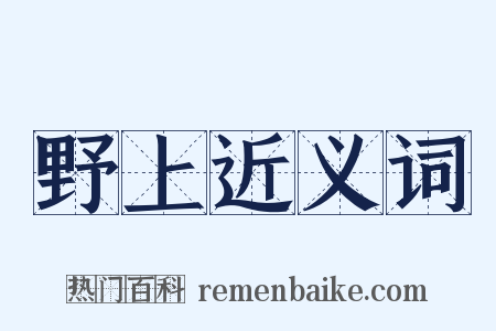 野上近义词是什么意思的图片